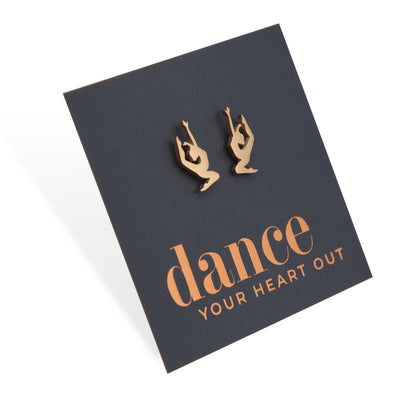 Stainless Steel Earring Studs - Dance Your Heart Out - BEAUTIFUL DANCER