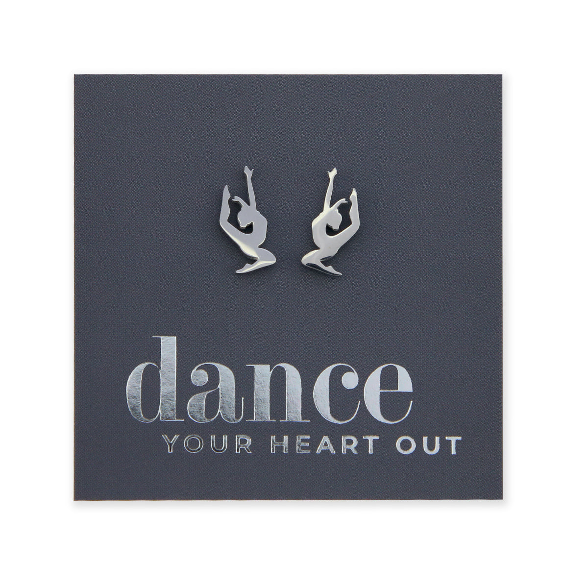 Stainless Steel Earring Studs - Dance Your Heart Out - BEAUTIFUL DANCER