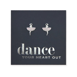 Poised Dancer Sterling Silver and Soft Pink CZ - Dance Your Heart Out (8812)