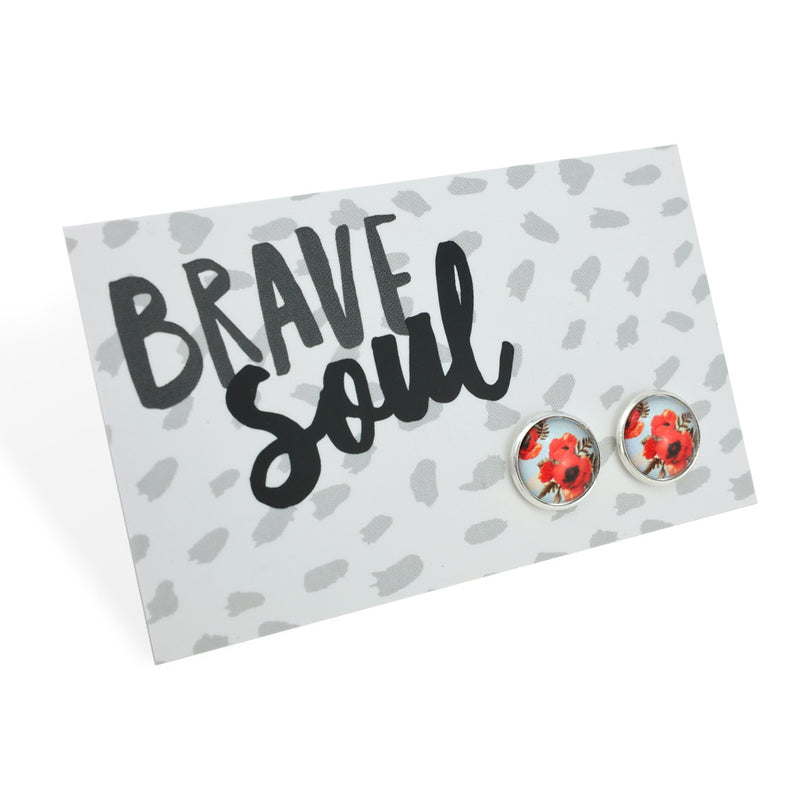 POPPIES Collection - Brave Soul - Bright Silver 12mm Circle Studs - Dawn (12834)