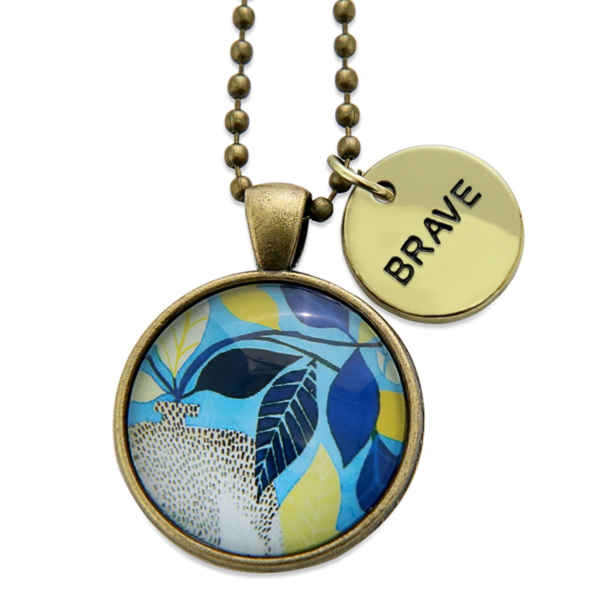 Blue Collection - Vintage Gold 'BRAVE' Necklace - Dolce (10125)