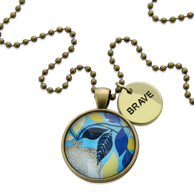Blue Collection - Vintage Gold 'BRAVE' Necklace - Dolce (10125)