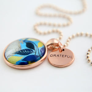 Blue Collection - Rose Gold 'GRATEFUL' Necklace - Dolce (10634)