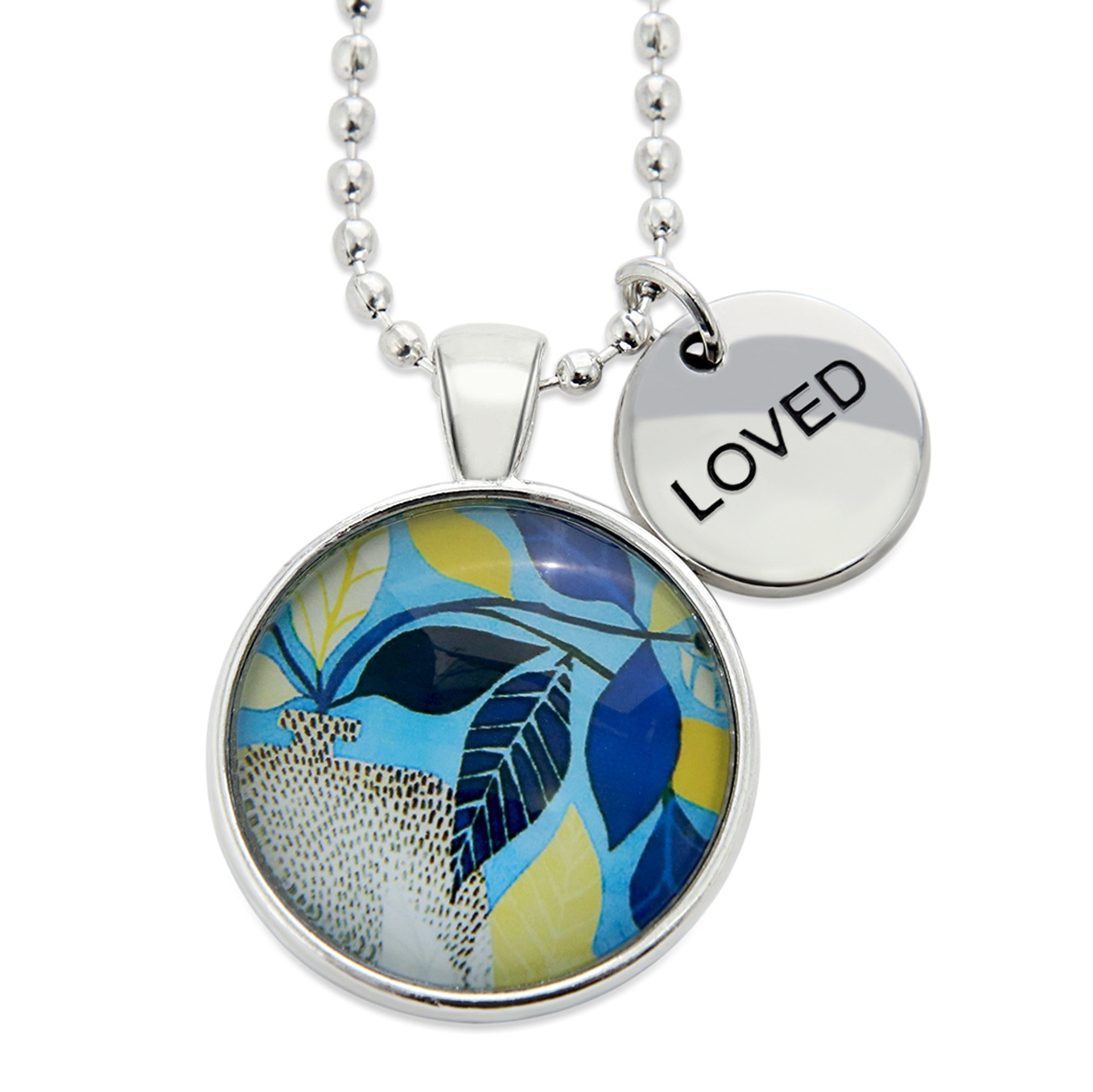 Blue Collection - Bright Silver 'LOVED' Necklace - Dolce (10713)