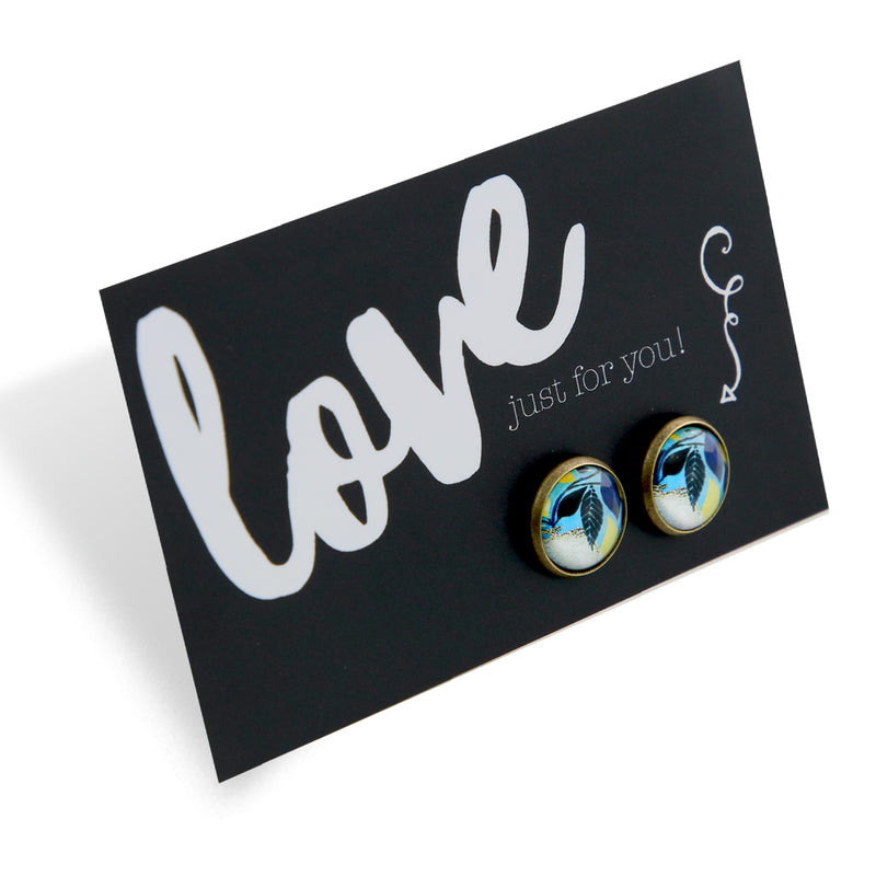 Blue Collection - Love just for you - Vintage Gold 12mm Circle Studs - Dolce (11812)