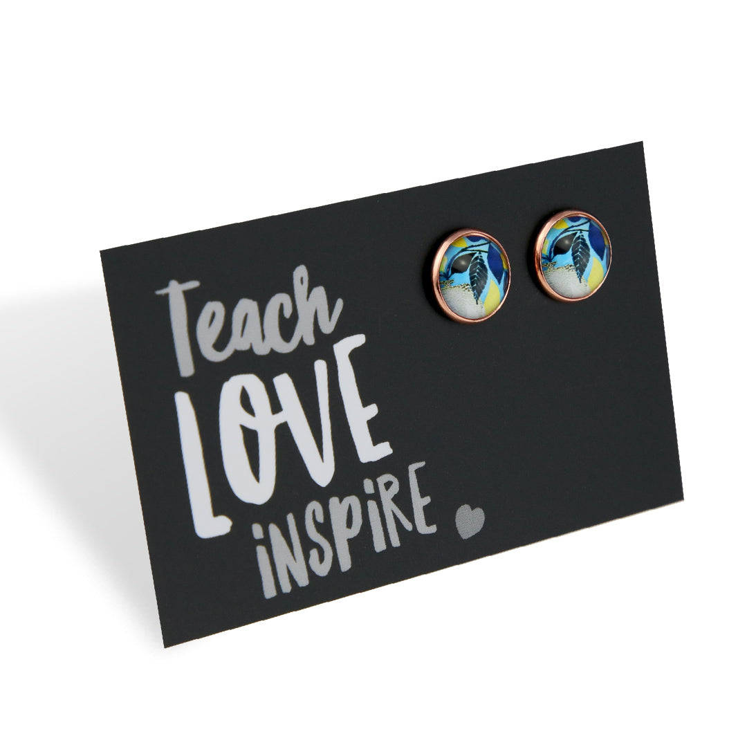 Blue Collection - Teach Love Inspire - Rose Gold 12mm Circle Studs - Dolce (11361)