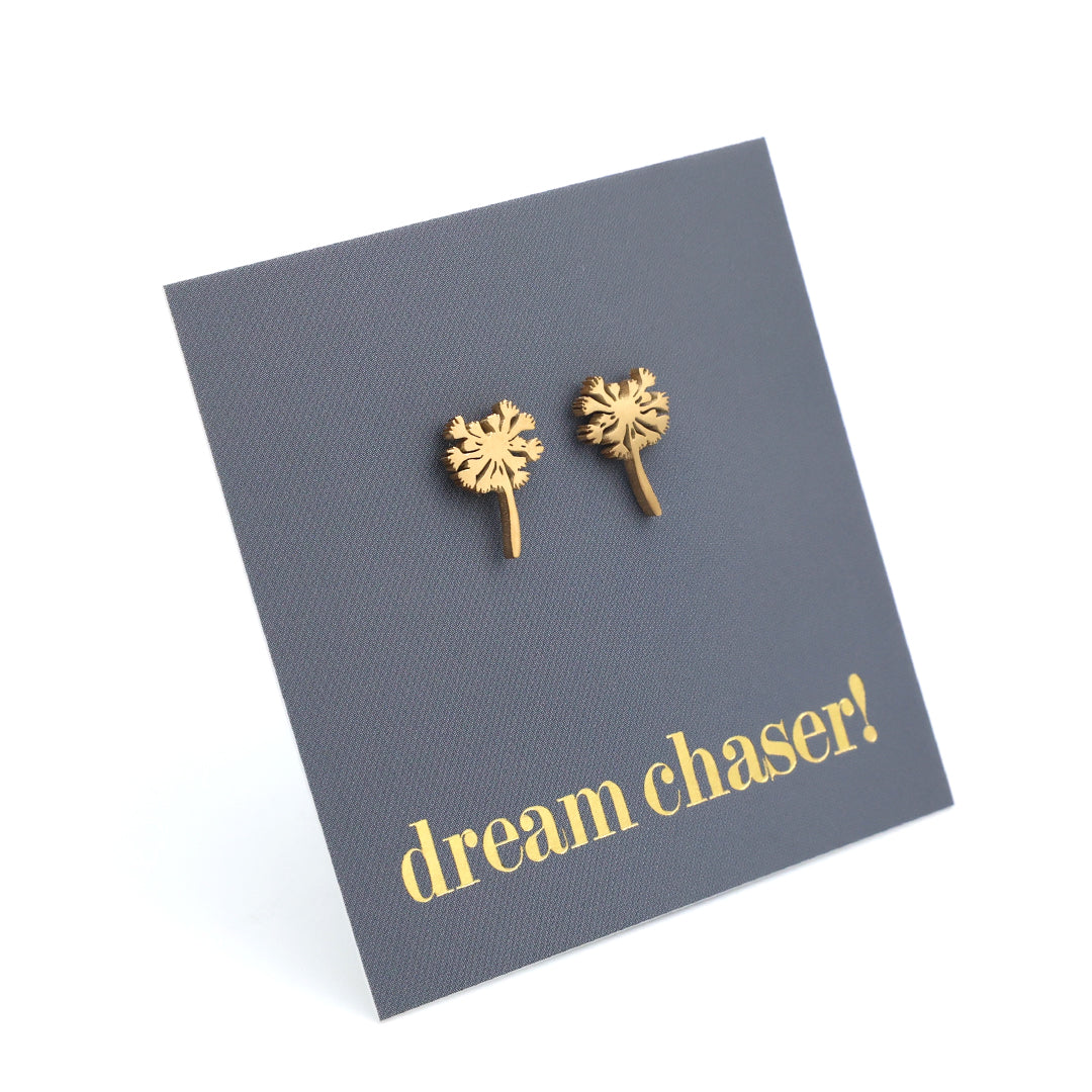 Stainless Steel Earring Studs - Dream Chaser - Dandelions