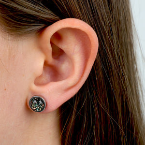 A Little Love For You - 8mm Stainless Steel Circle Stud Rose Gold - FERNIE (12135)