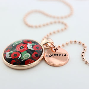 POPPIES Collection - Rose Gold 'COURAGE' Necklace - Flanders (10515)