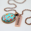 SUMMER - Vintage Copper 'GRATEFUL' Necklace - Float Party (12624)