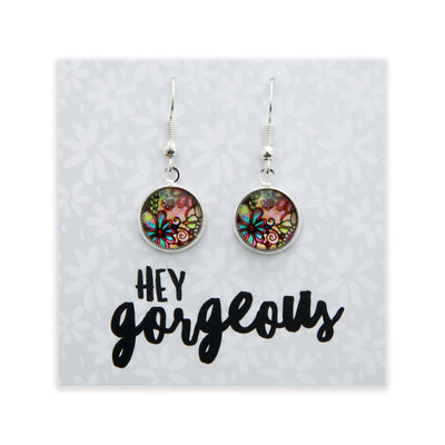 SPRING - Hey Gorgeous - Bright Silver Dangle Earrings - Flora (9915)