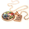 SPRING - 'Love my Tribe' Rose Gold Necklace - FLORA - (11125)