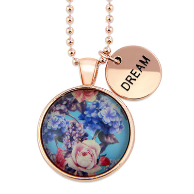 Heart & Soul Collection - Rose Gold 'DREAM' Necklace - Floweret (10813)