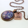 Heart & Soul Collection - Vintage Copper 'LOVE' Necklace - Grenache (10712)