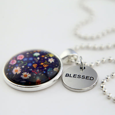 Heart & Soul Collection - Bright Silver 'BLESSED' Necklace - Harriet (10255)