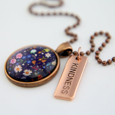 SPRING - 'Kindness' Vintage Copper Necklace - Harriet (10364)