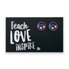 Heart & Soul Collection - Teach Love Inspire - Bright Silver 12mm Circle Studs - Harriet (13021)