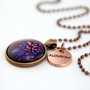 Heart & Soul Collection - Vintage Copper 'FLOURISH' Necklace - Heather (10561)