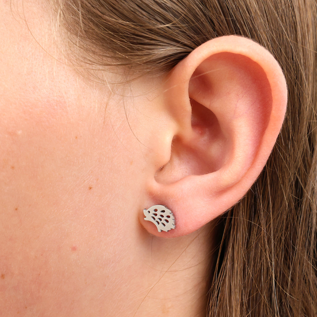 Stainless Steel Earring Studs - Fierce Fearless Fabulous - HEDGEHOGS