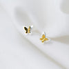Butterfly Flutter Studs - 2 Tone Gold & Sterling Silver - You Are Amazing (2201-R)
