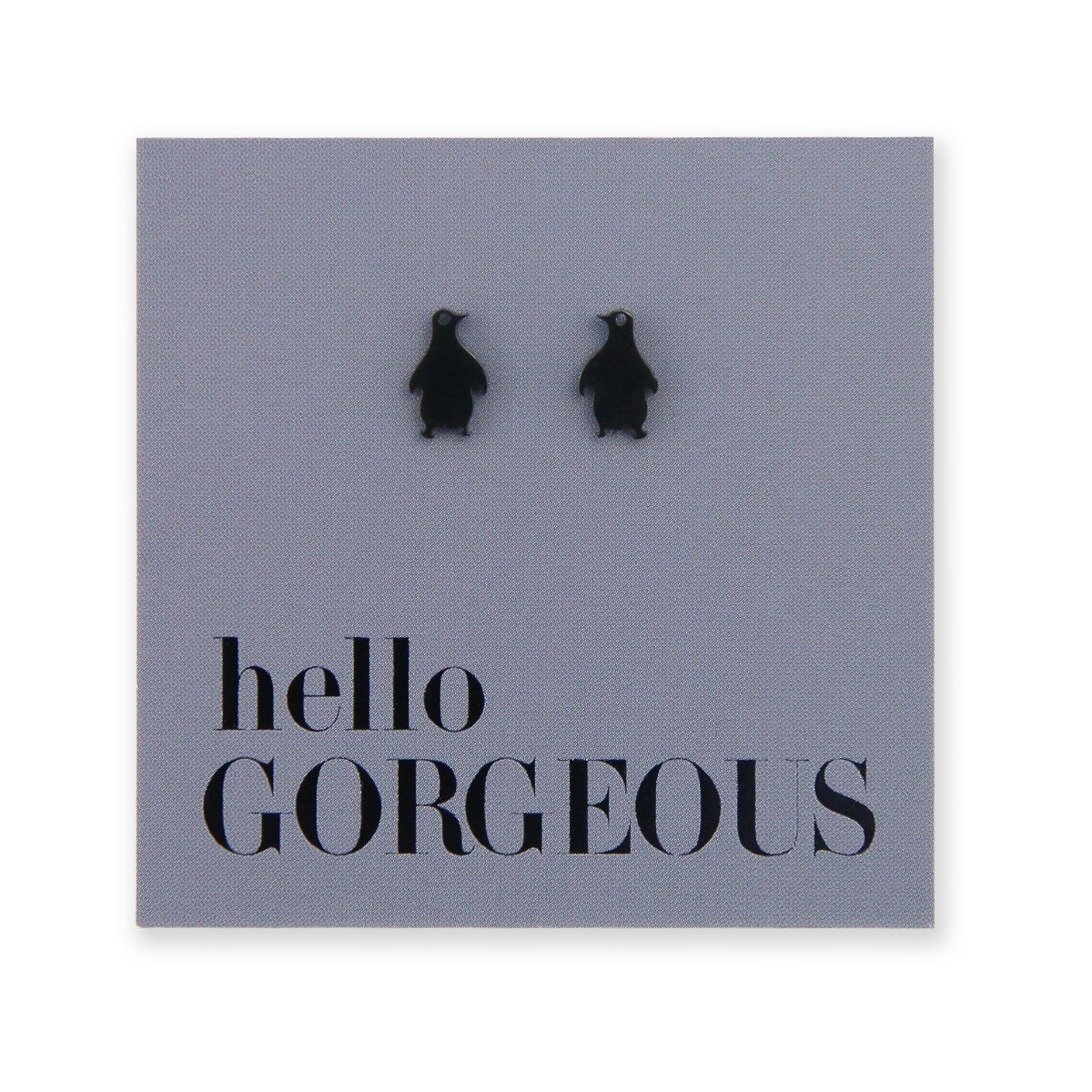 Stainless Steel Earring Studs - Hello Gorgeous - PENGUINS