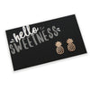 Hello Sweetness! Pineapple Plated Stud Earrings - Rose Gold (9813)