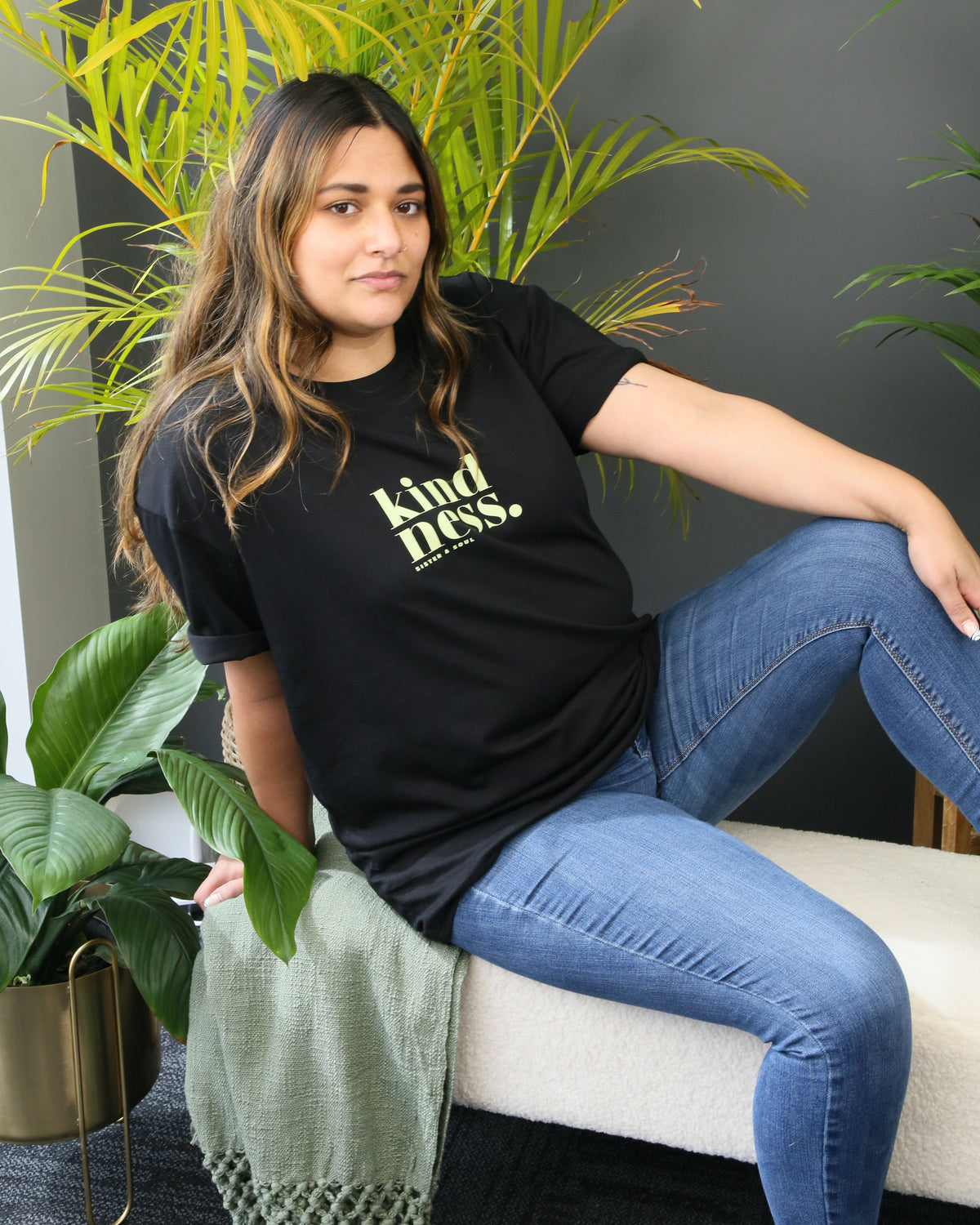 Kindness Longline T-Shirt – Black