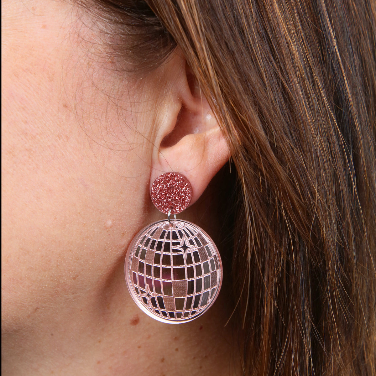 Acrylic Dangles - 'Shine Bright' - Disco Ball (12243)