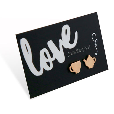 Love Just For You - Tea Time - Rose Gold Stud Earrings (11562)