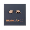 Stainless Steel Earring Studs - Mama Bear - BEAR SHAPE