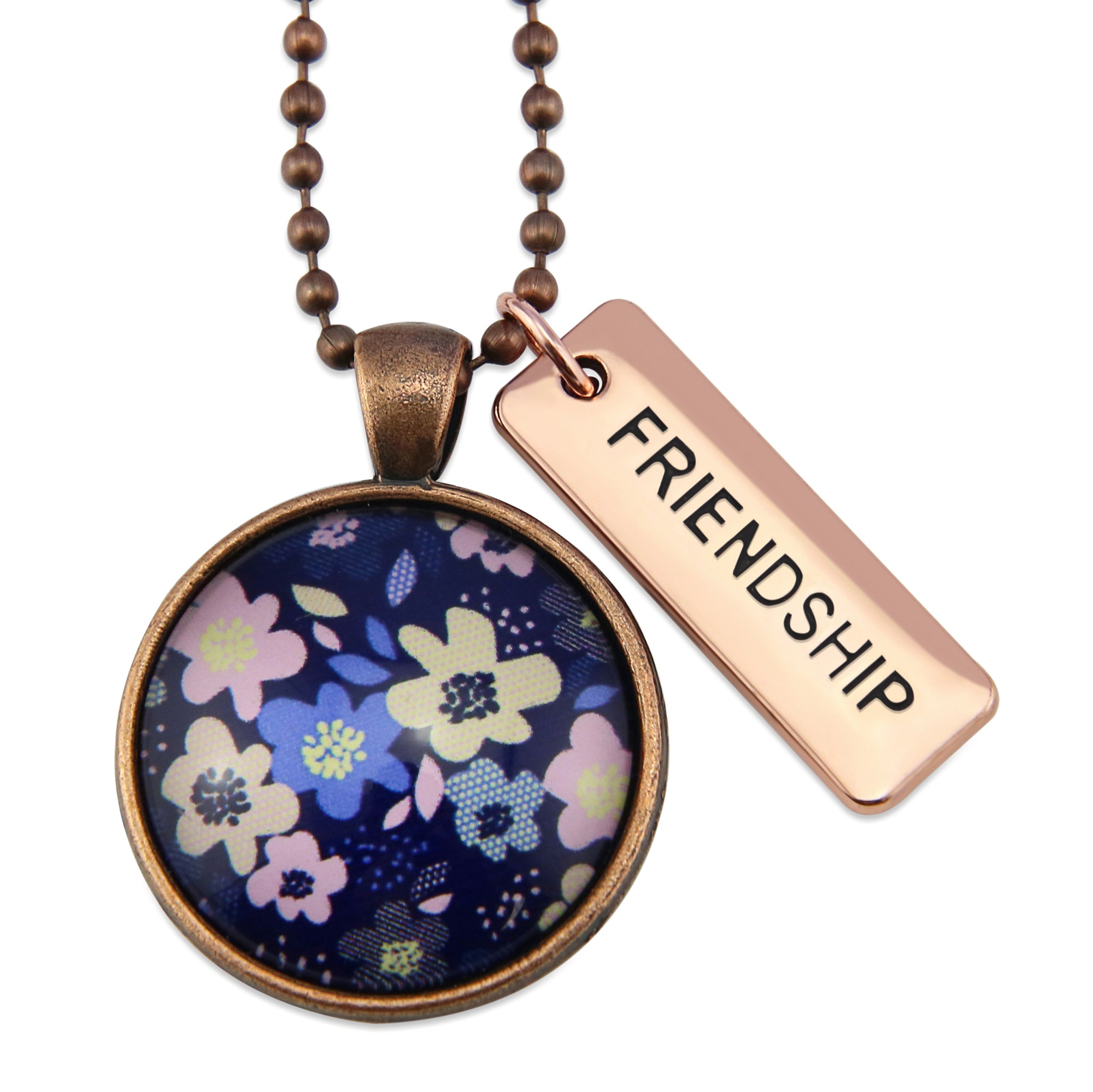 Heart & Soul Collection - Vintage Copper 'FRIENDSHIP' Necklace - Matilda (10162)