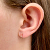 Tiny Music Note Studs - Rose Gold Sterling Silver - Shine Bright (8515-R)