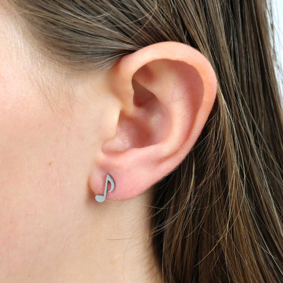 Stainless Steel Earring Studs - So Loved - MUSIC LOVE