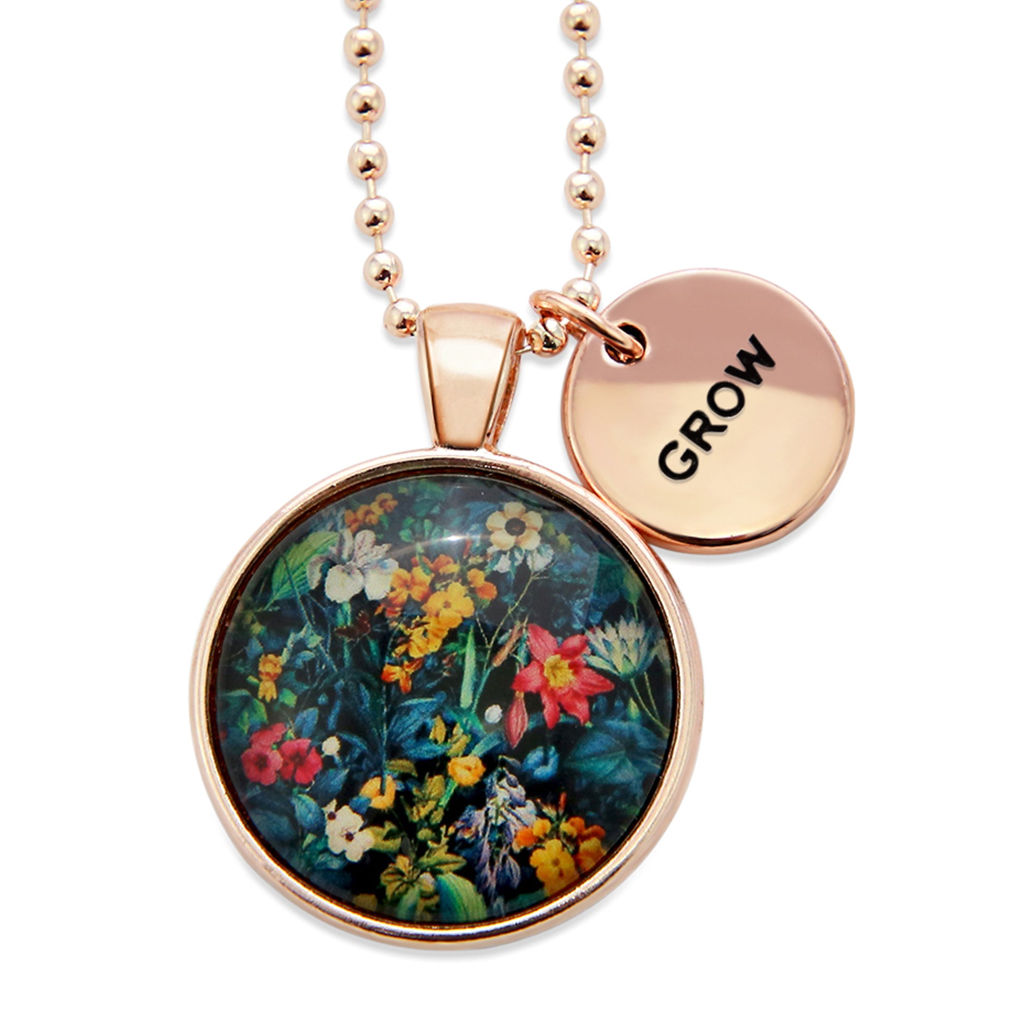 Heart & Soul Collection - Rose Gold 'GROW' Necklace - Night Garden (10744)