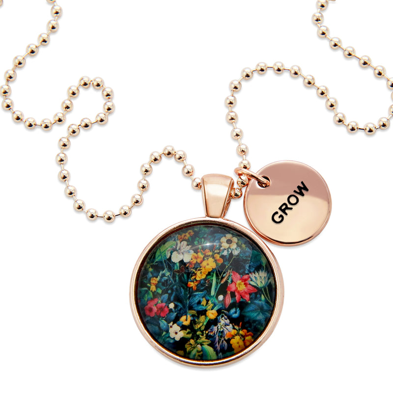 Heart & Soul Collection - Rose Gold 'GROW' Necklace - Night Garden (10744)