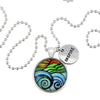 Heart & Soul Collection - Bright Silver 'INSPIRE' Necklace - Ocean and Earth (12861)