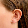 Open Hearts Stud with Cubic Zirconia - Sterling Silver Rose Gold - So Loved (8307)