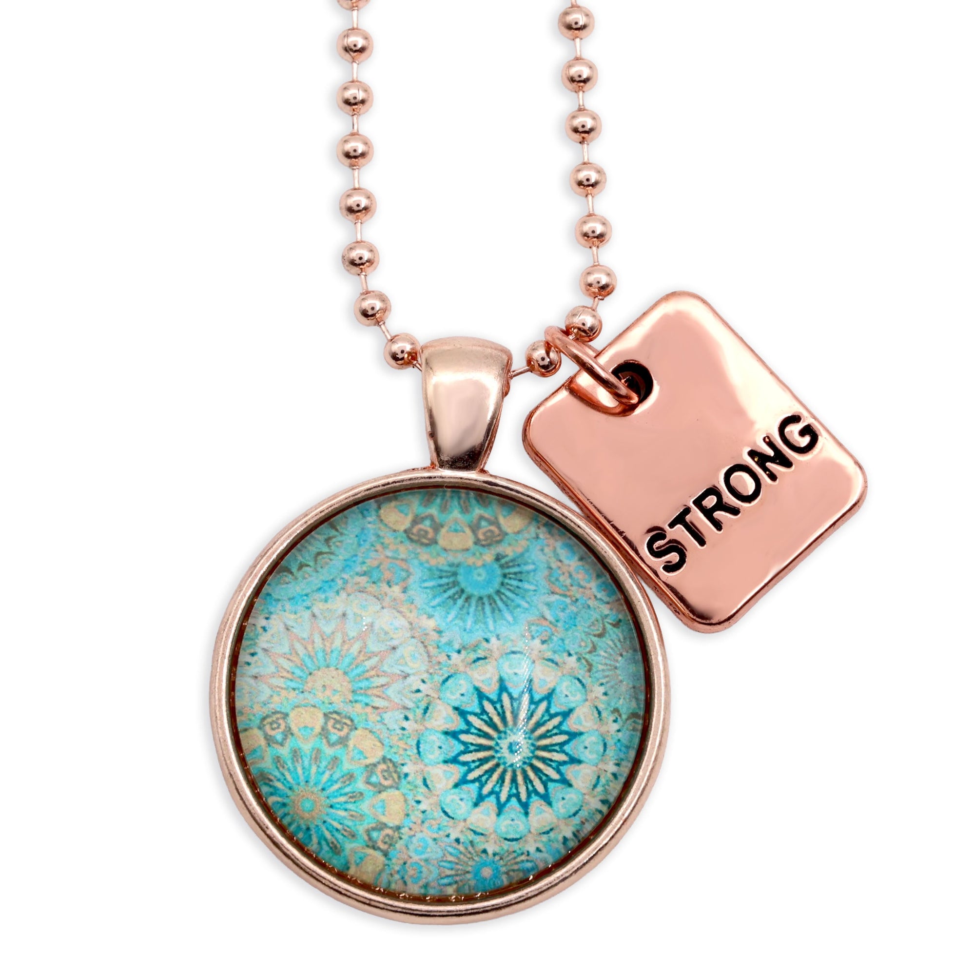 TEAL COLLECTION - Rose Gold 'Strong' Necklace - Panama (12464)