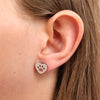 Stainless Steel Earring Studs - Life Is Beautiful - HEART PAW PRINTS