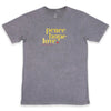 PEACE HOPE LOVE - Purple Haze Stone Wash Boyfriend Tee - Gold Glitter Print