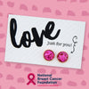 PINK COLLECTION SPARKLEFEST - Love Just For You - Rose Gold Stud Earrings - Hot Pink Glitter (2414-F)