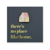 Lovely Pins! There's no place like home - Pink House Enamel Badge Pin - (10431)