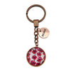POPPIES Collection - Vintage Rose Gold 'BRAVE' Keyring - Poppies Print (11013)