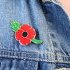 POPPIES Collection - Lovely Pin! Beautiful Strong Unique - Red Poppy Enamel Badge Pin - (11311)