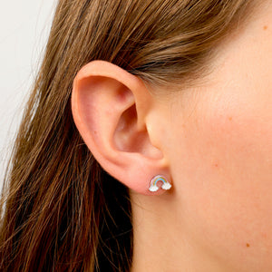 Rainbow & Cloud - Sterling Silver Studs - So Loved (9617-R)