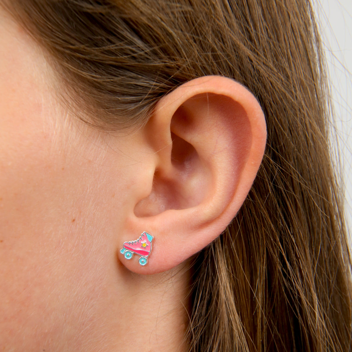 Roller Skate - Sterling Silver Studs - Girl, You're Amazing (8514)