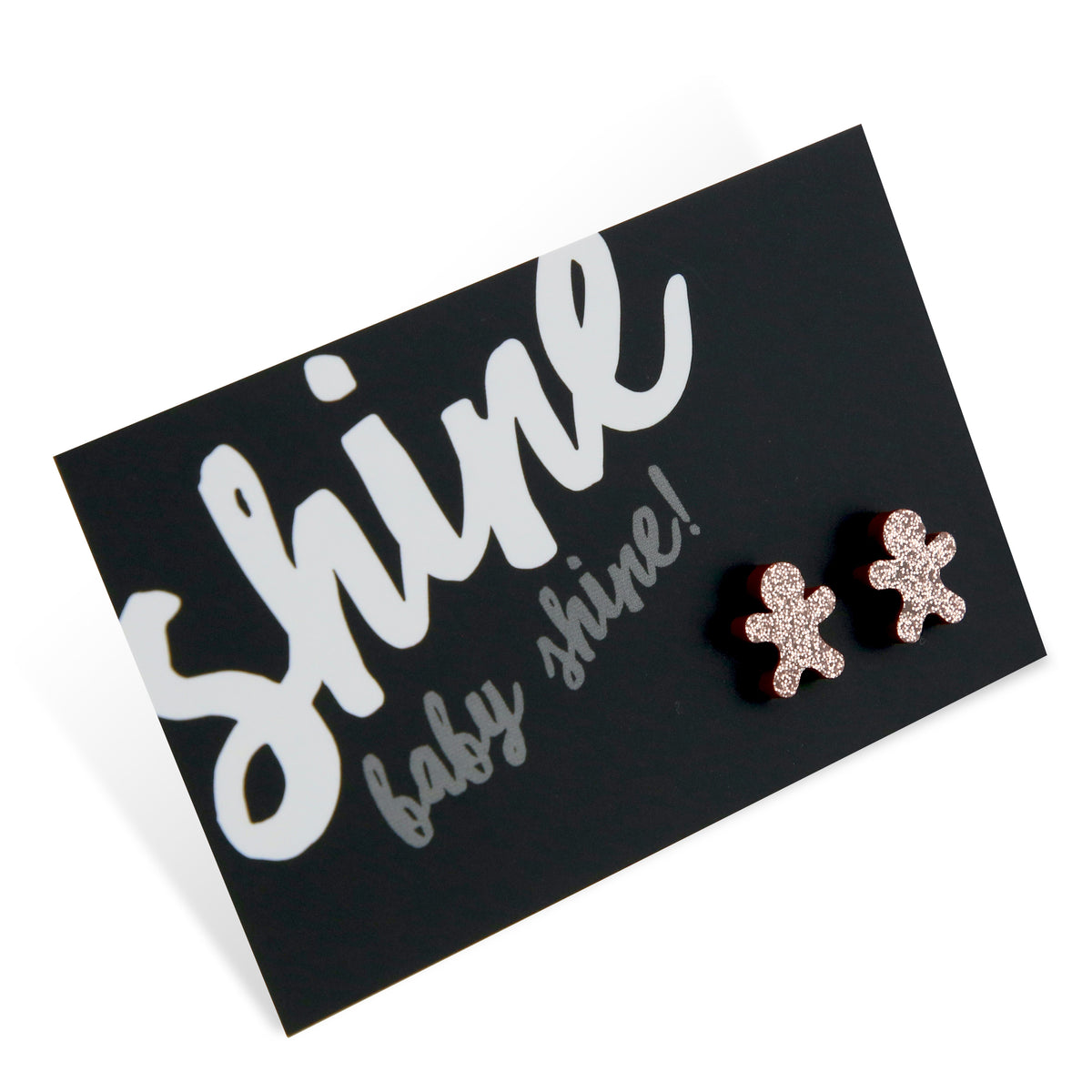 Sparkle Acrylic Studs - Shine Baby Shine - Frosted Cocoa Glitter Gingerbread (10535)