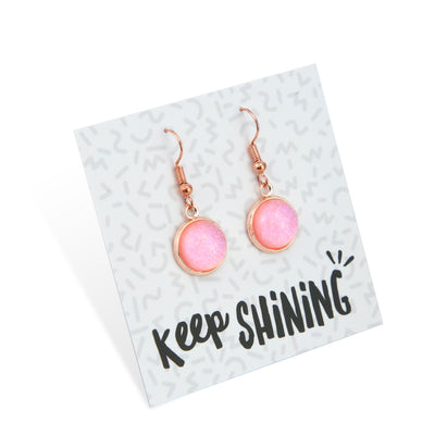 SPARKLEFEST - Keep Shining - Rose Gold Dangles - Pale Pink Shimmer (11444)
