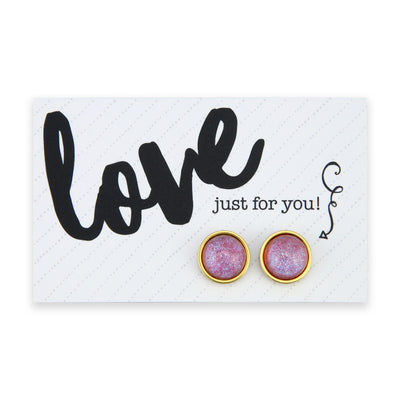 SPARKLEFEST - Love just for you -  Eclipse Shimmer Resin - Gold Stainless Steel Studs (12353)