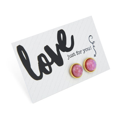 SPARKLEFEST - Love just for you -  Eclipse Shimmer Resin - Gold Stainless Steel Studs (12353)